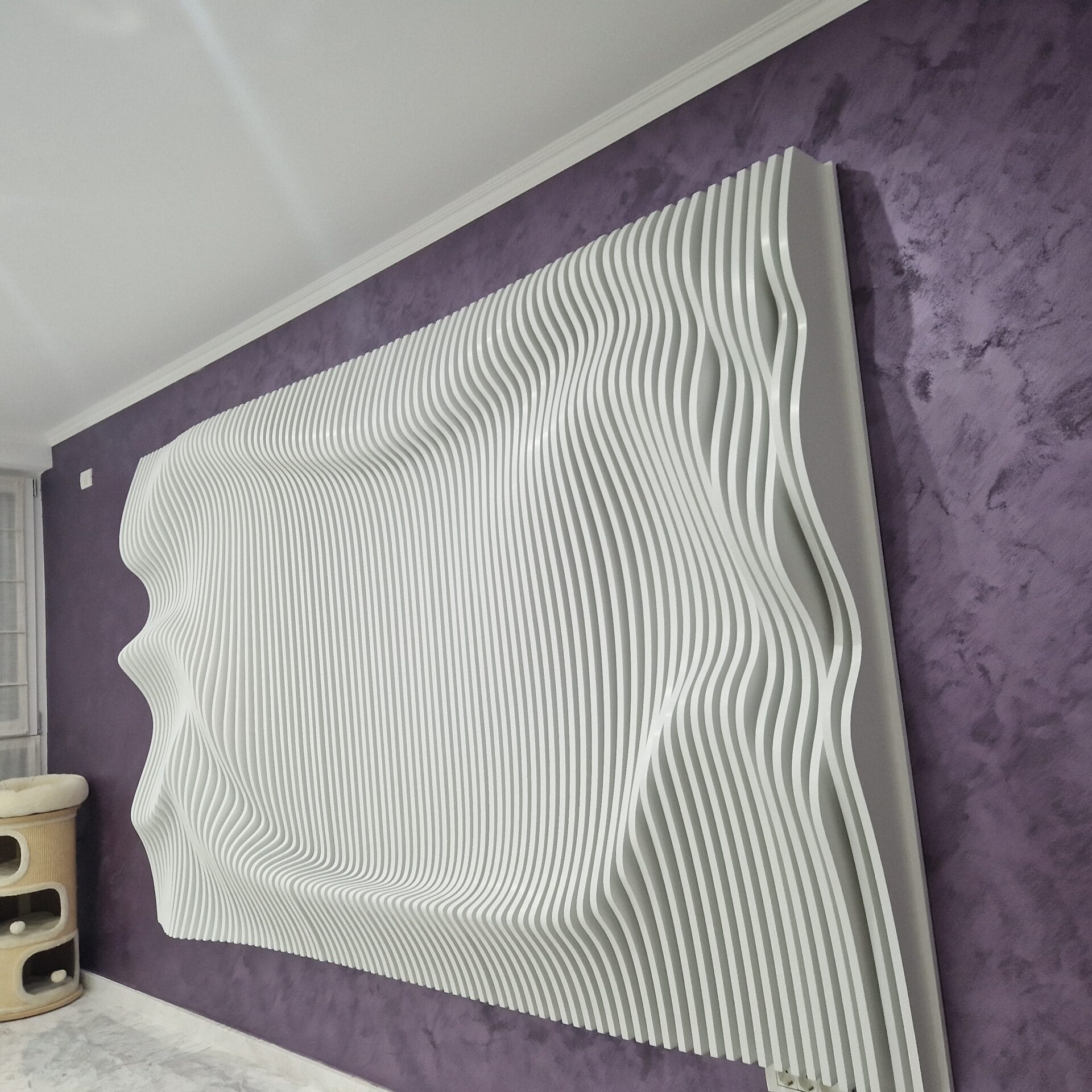 Perete 3D Parametric Riflat - Arta și Tehnologia în Designul Interior 299x180x27cm 1 Vila Home Design