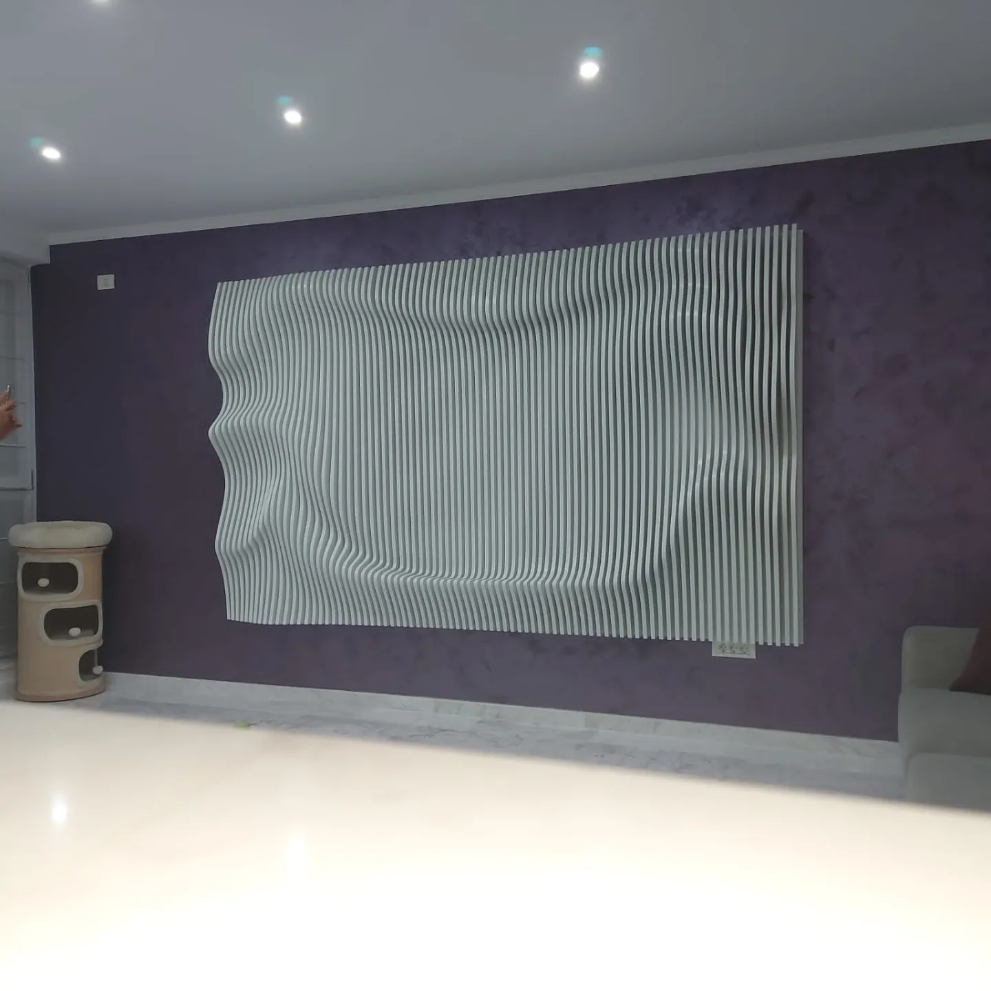 Perete 3D Parametric Riflat - Arta și Tehnologia în Designul Interior 299x180x27cm 1 Vila Home Design