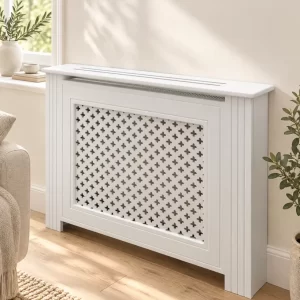 Mască de calorifer model amsterdam, realizată la comandă de Vila Home Design, într-un interior luminos